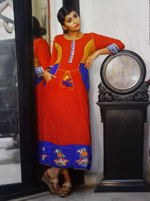 Jute Cotton Madhubani Dress