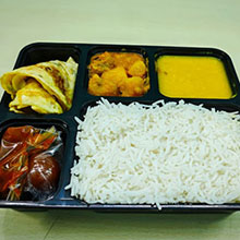 Double Egg Omelette Thali